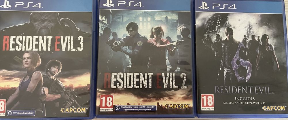 ps4/диски resident evil 2,3,6