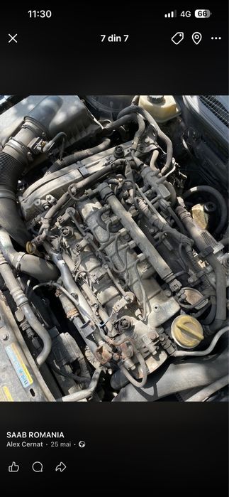 Bara față-spate/capotă/faruri/motor/injectoare/aripi/haion/stopuri/kit pornire/ecu/ceasuri/contact/cheie/electromotor/alternator saab 9.3 1.9 150 cai