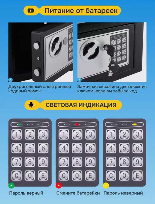 Сейф с Электронным Замком для денег - Превьлики деньги в дом
