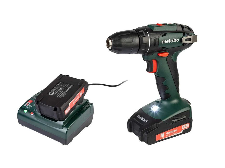 Metabo 18V BS18 винтоверт-акумулаторна бормашина,с 2 батерии и зарядно
