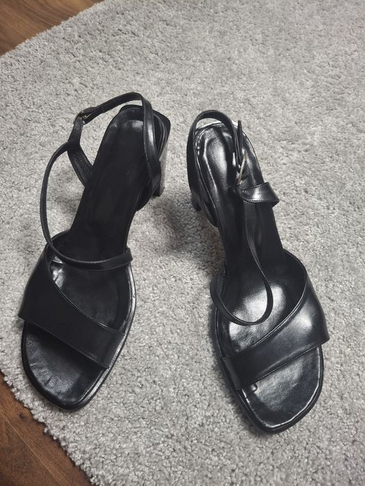 Sandale din piele naturală, interior și exterior, marimea 38 ,toc 9cm