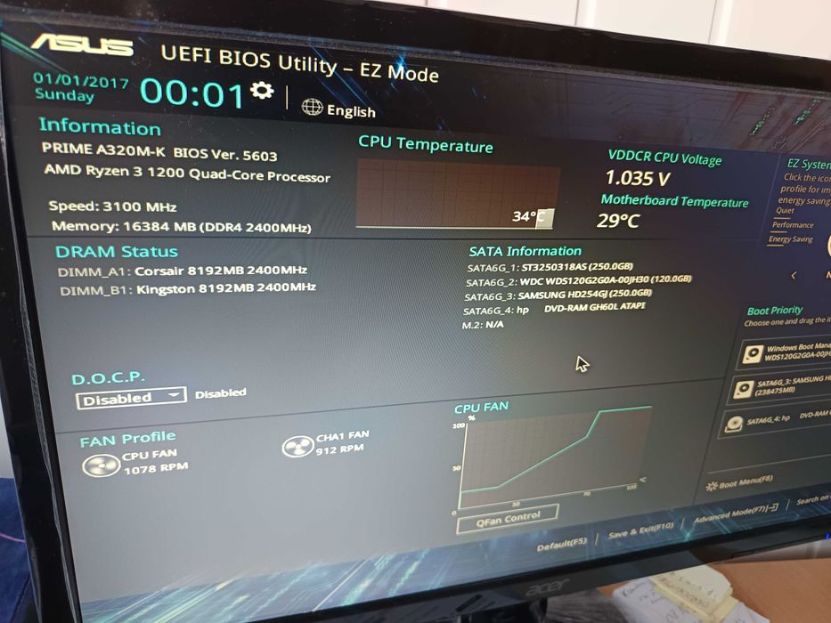 Ryzen 3 1200 3.1ghz