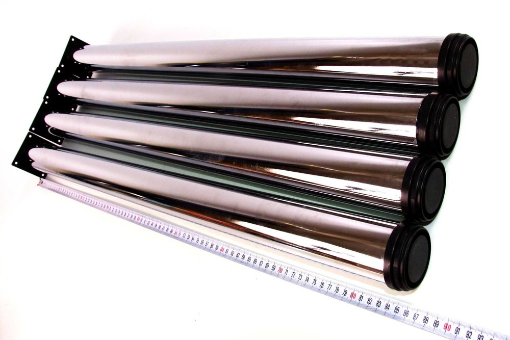Set 4 picioare de masa metalice, inox, lungimea 85 + 5 cm, NOI