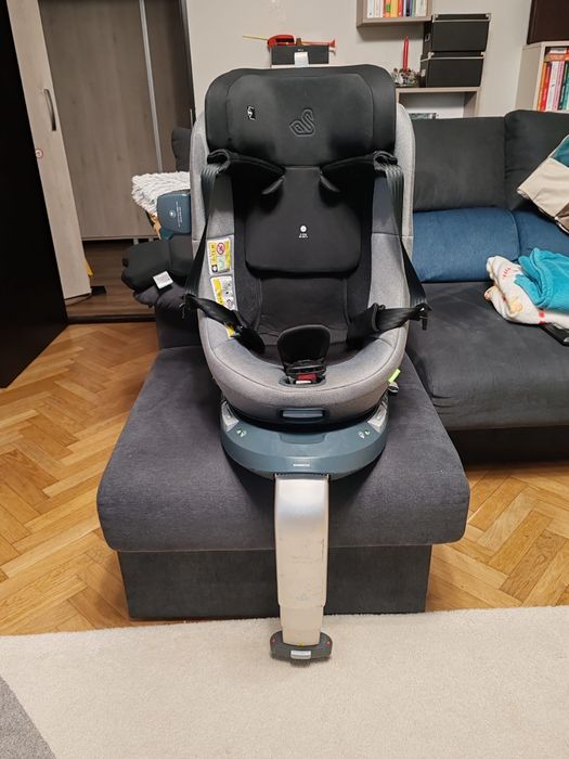 Scaun auto copii Swandoo Marie 3, 360°, protectie laterala, gri, 0-4 y