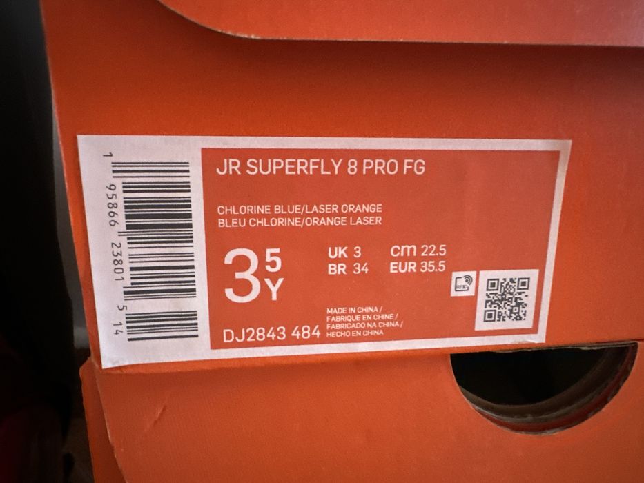 Ghete de fotbal Nike JR Mercurial  SUPERFLY 8 PRO FG Marimea 35.5