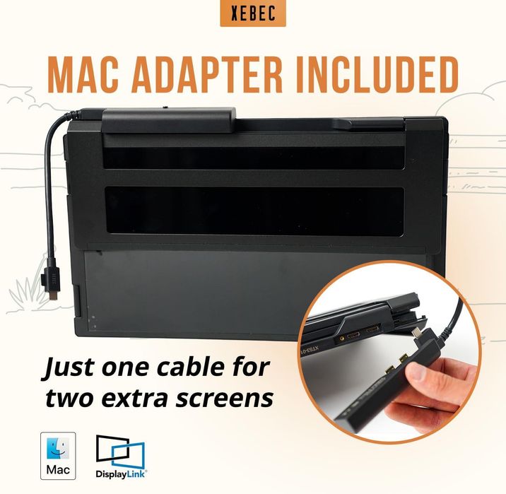 Portable Monitor Xebec Tri-Screen 3 for Mac/WIndows - новый