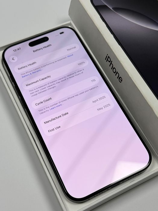 Гаранция! Apple iPhone 16 Pro Max 256GB 100% - Black Titanium