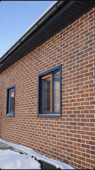 Утплене и облицовка фасада панелями TermKlinker