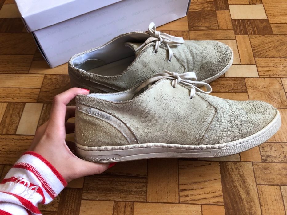 Маркови мъжки боти и обувки Calvin Klein естествена кожа