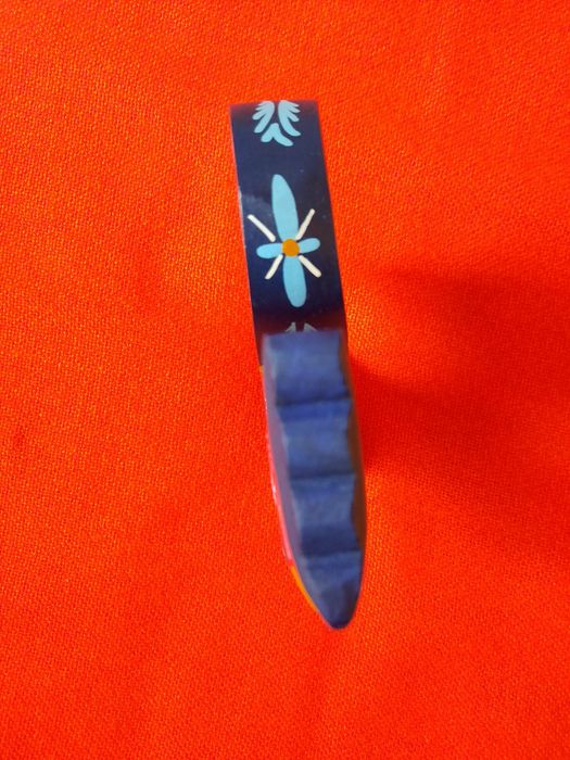 Cocoș din lemn pictat manual