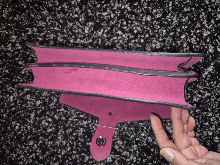 Гучи G.ucci Чанта ЕКРЮ И РОЗОВО