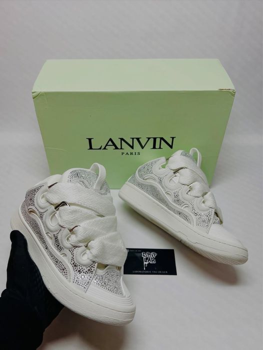 Lanvin Curb Albi cu pietricele
