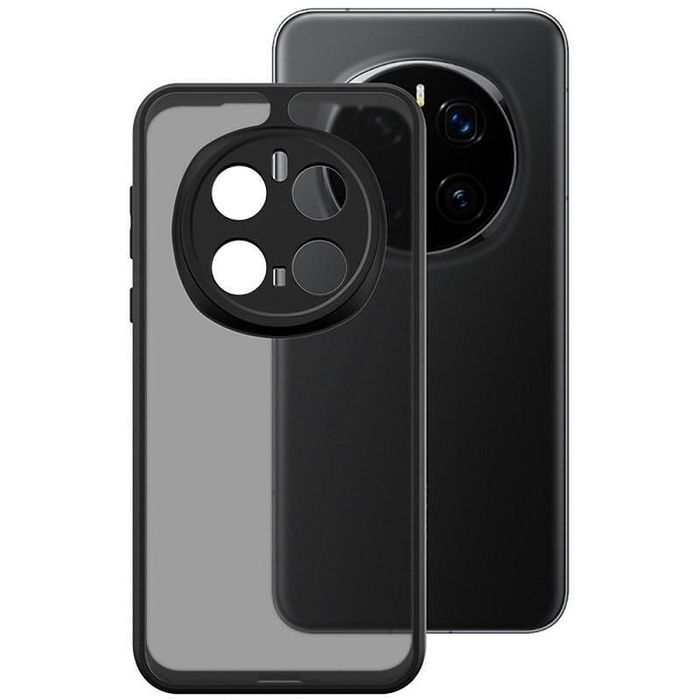 Цветен кейс rock за honor magic8 pro - черен с червени бутони