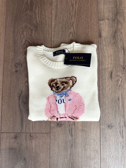 Оригинален Polo Ralph Lauren пуловер с мече