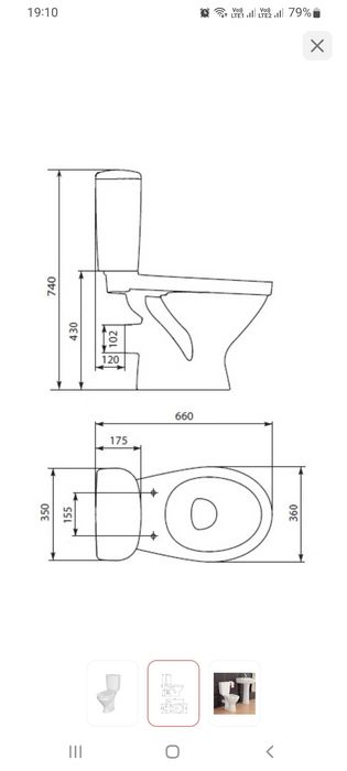 Новый унитаз Cersanit Trento.