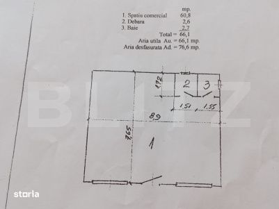 Spatiu comercial in Reghin 60 MP