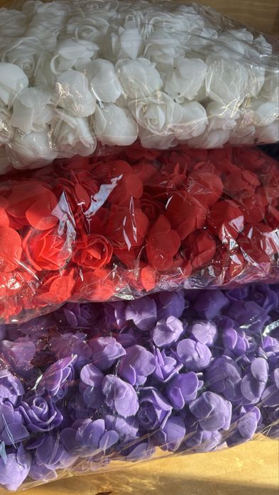 Декоративни рози 3,5 см / 7см фоам розички