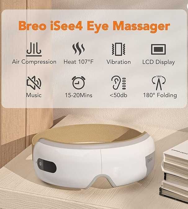 Breo iSee 3S Electric Eye Massager масажор с музика за очна терапия