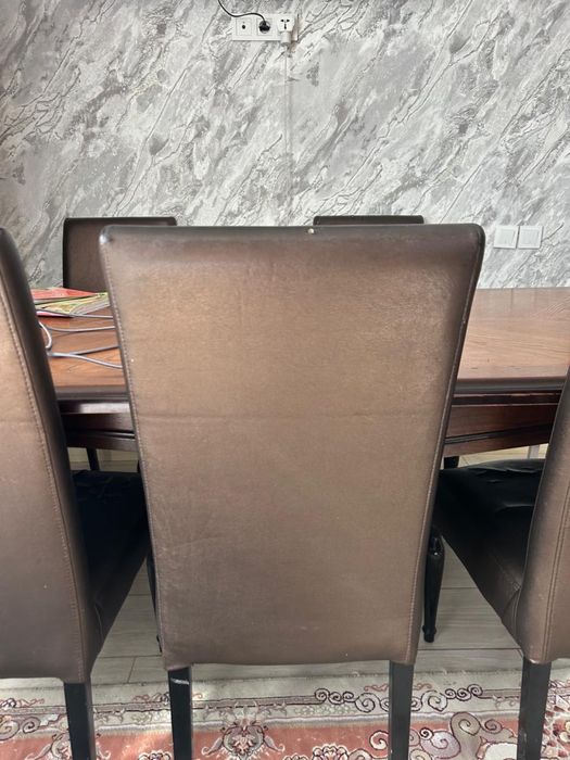 Обеденный стол, 6 стульев комплект