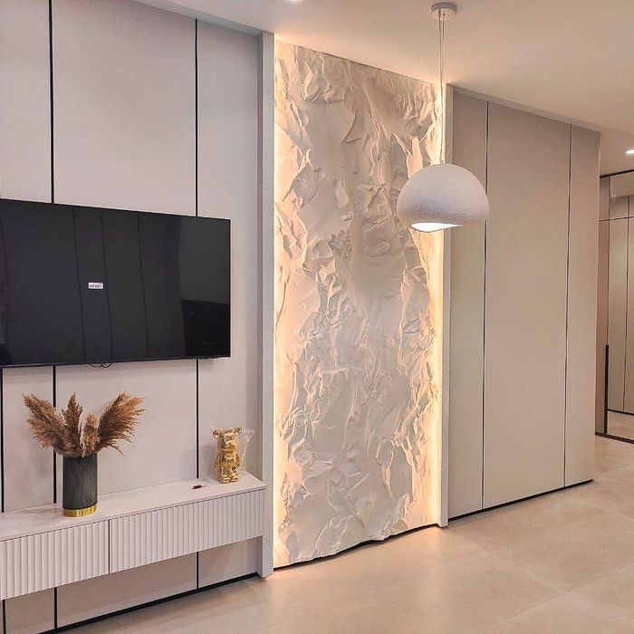 Скала «Эльбрус» 3D панель из гипса