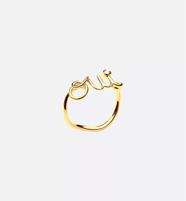 Inel de logodna Dior Dioramour Oui aur 18k si diamant Original
