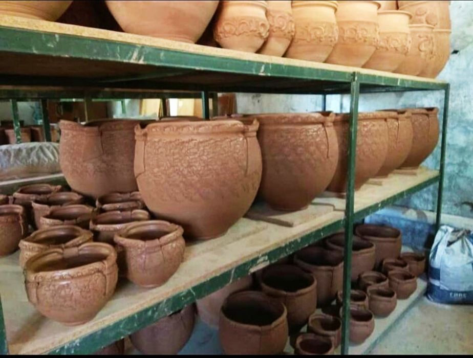 Горшок для цветов керамический ручная работа