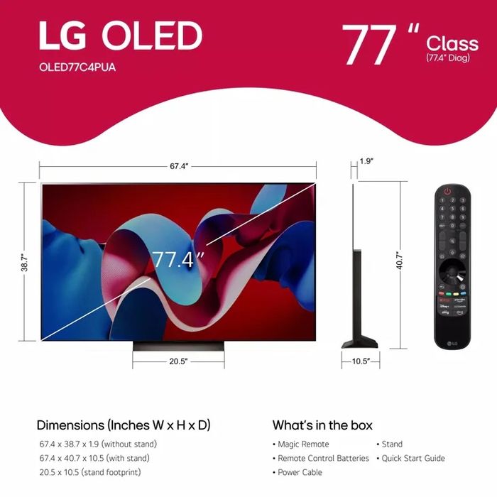 Televzior LG OLED evo 77C41LA 195cm 144hz Smart garantie 2 ani