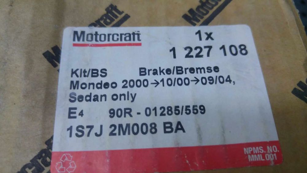Placute frana spate ford mondeo 1s7j2m008ba