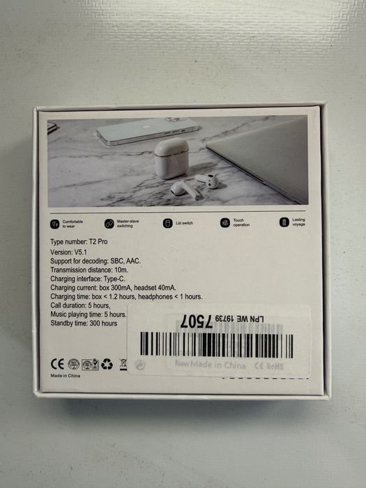 Безжични слушалки T2 Pro