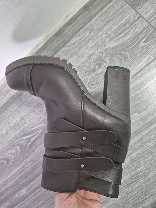 Botine dama cu toc gros