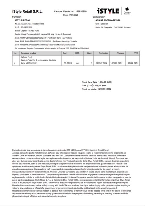 Airpods Pro 3 sigilate