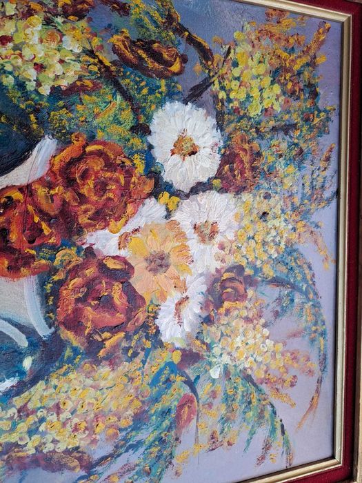 tablou pictura pe panza 64/56 cm semnat