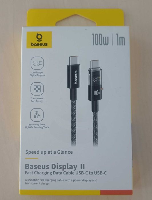 Cablu Baseus display 100w USB-C la USB-C