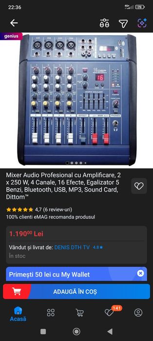 Mixer amplificat
