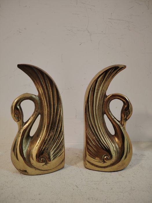 Superb set antic opritoare pentru cărți în stilul Art-Deco din bronz,piese deosebite,h 20 cm