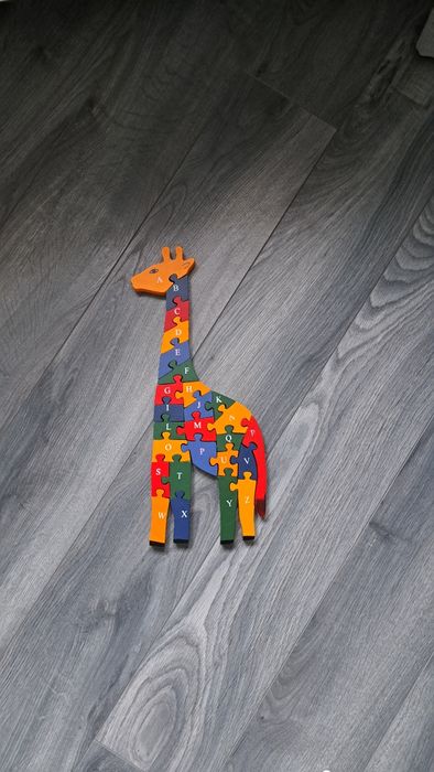Puzzle girafa din lemn
