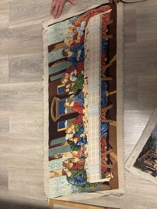 Vand goblen cusut manual Cina cea de taina 117 cm x 48