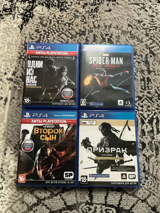 Игры для пс4 (Spider man, The Last of Us, InFamous, Ghost of Tsushima)