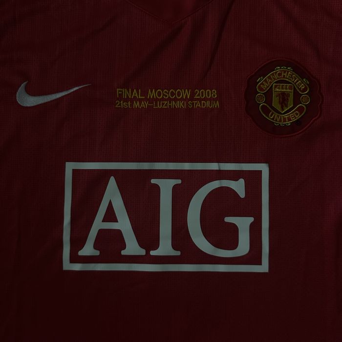 Тениска Manchester United Final Moscow 2008 Ronaldo #7 като нова с автограф