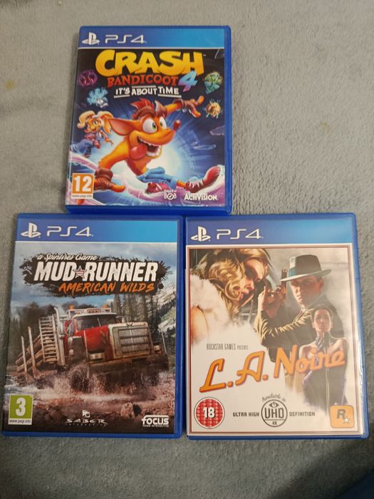Crash mud runner si la noire  3 jocuri ps4 pachet