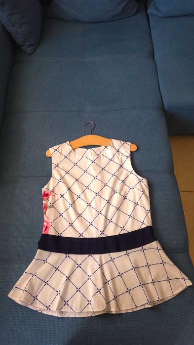 Бял плисиран потник, XXL