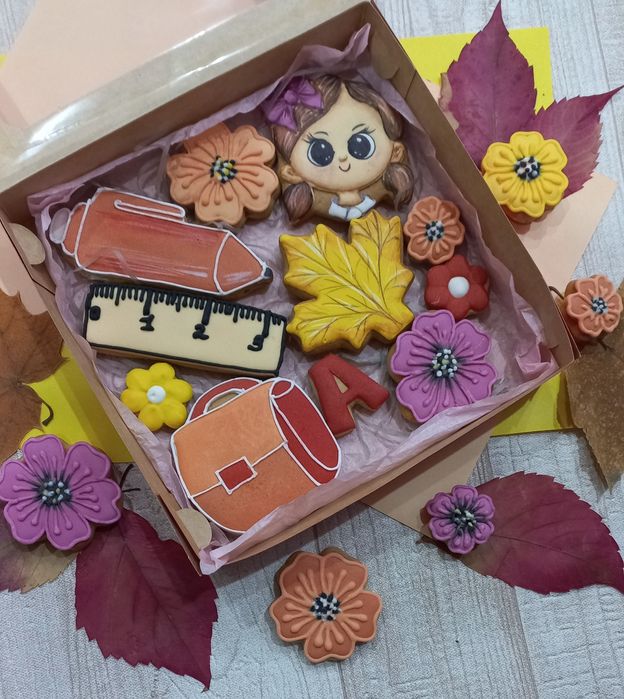 Цветы из пряников