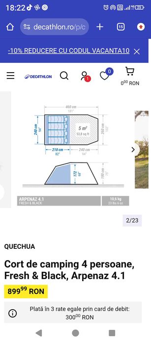 vand cort 4 persoane