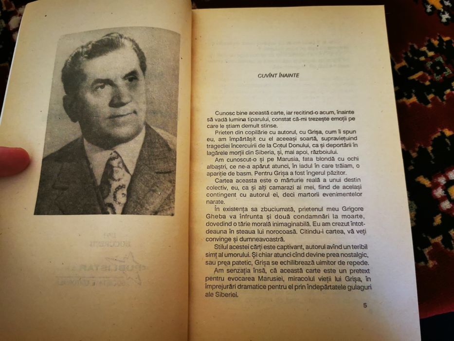 Grigore Gheba intre viata si moarte (stare buna,foarte rara)-AUTOGRAF