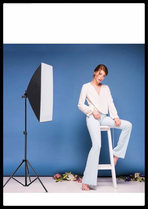 Софтбокс. 3 цветови Темп!. Фото. Видео. Безжично упр.  Грим. Влог. Фон