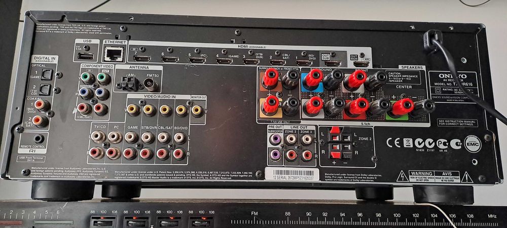 Onkyo TX-NR616 – 7.2 THX – HDMI/Net – DEFECT (Pentru piese/Reparat)