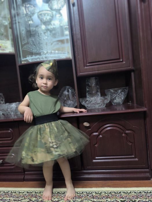 Юбка с пилоткой на 9 мая для девочки