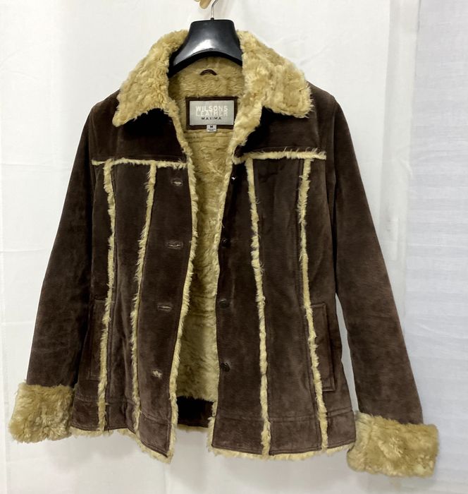 Jacheta din piele, îmblănită, mărime M, adusa din USA