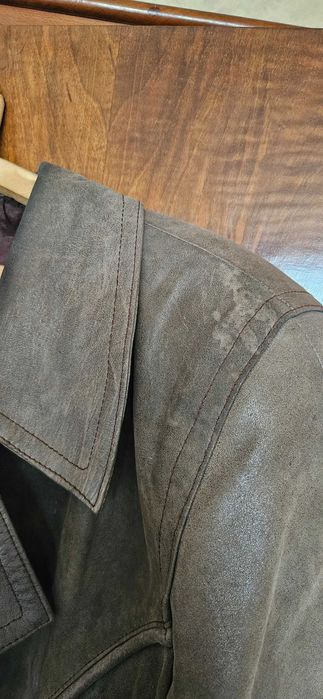 Валентино Valentino дамско ретро кожено яке сако с колан