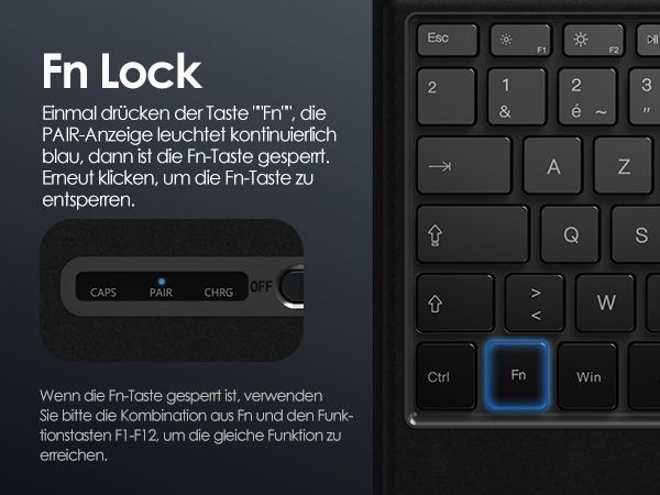 Безжична клавиатура за Microsoft Surface Pro 7+/7/6/5/4/3, Qulose